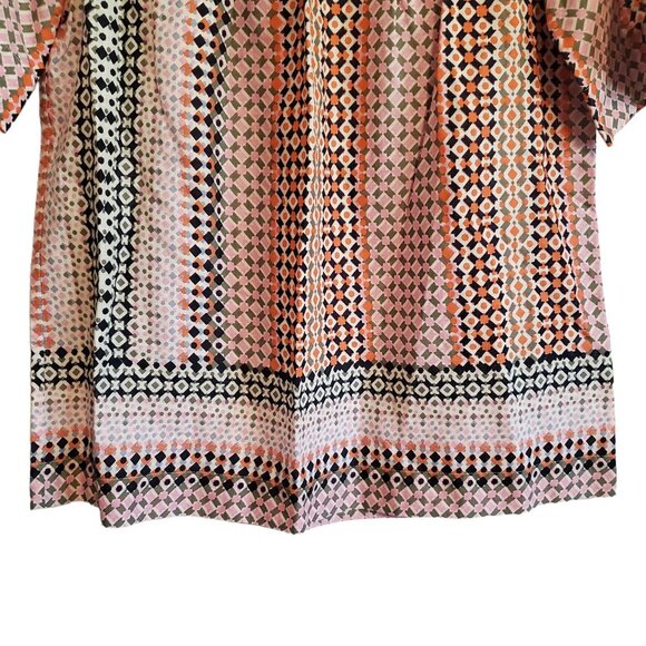 J.CREW 4 Pink geo top Item A1328 - Picture 4 of 14